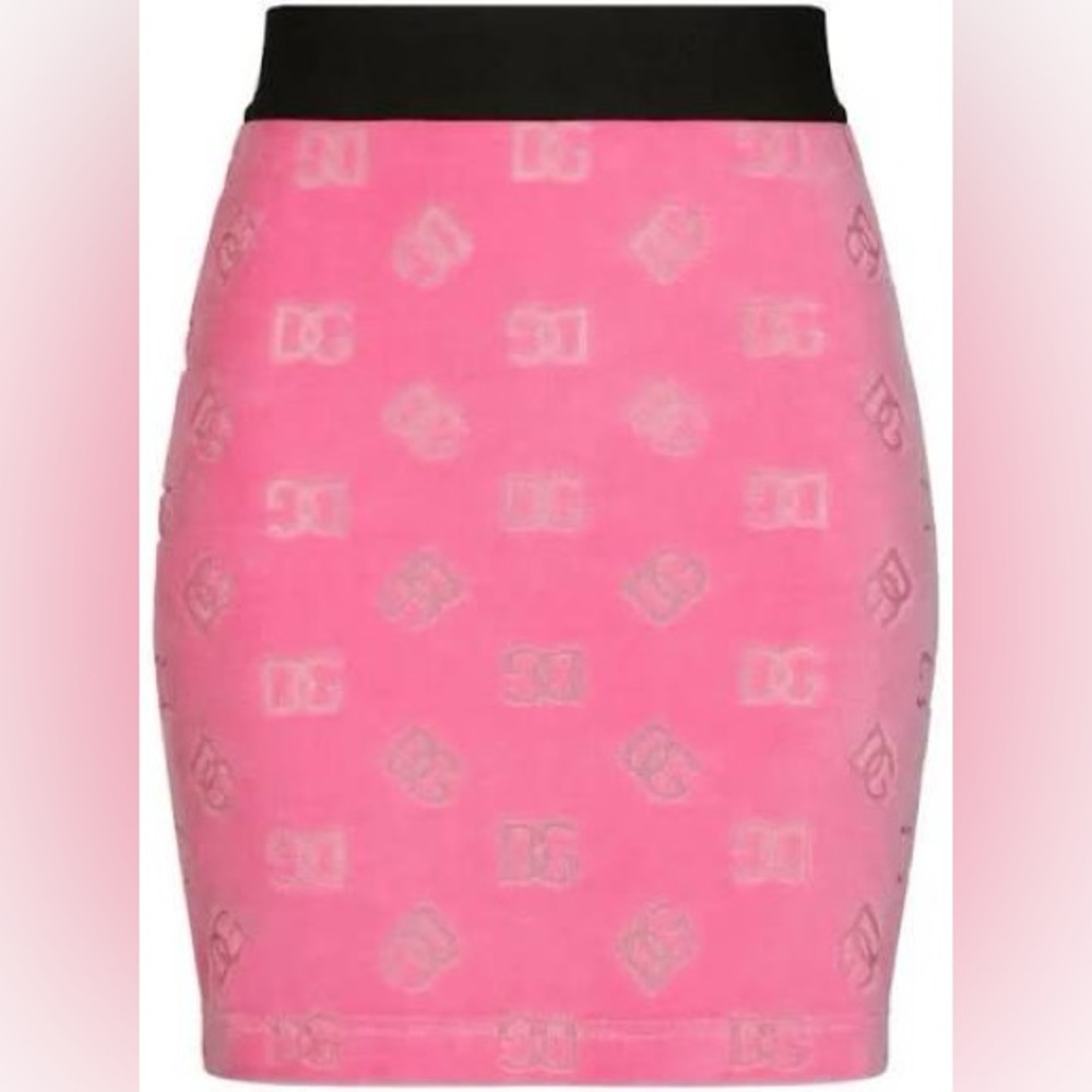 Dolce & Gabbana Terry Logo Miniskirt